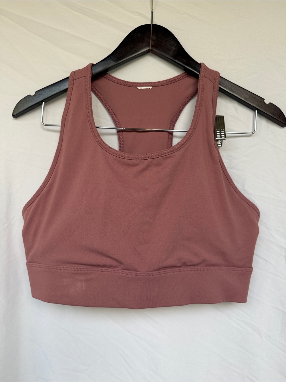 Fabletics Mauve High Neck Racerback Sports Bra